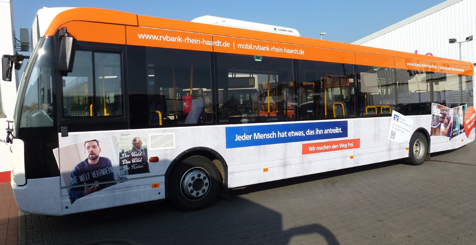 Busbeklebung VR Bank Rhein-Haardt