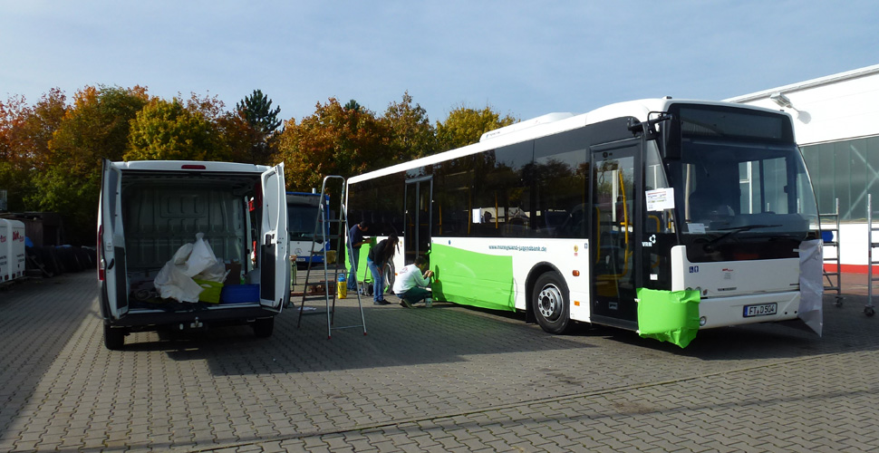 Busbeklebung VR Bank Rhein-Haardt