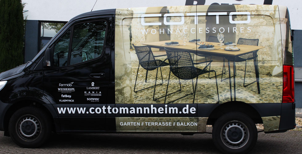 Fahrzeugfolierung für Firma Cotto in Mannheim bei Firma Baist GmbH in Ludwigshafen