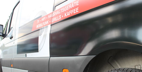 Fahrzeugfolierung Geschäftsfahrzeug von Hirsch+Ille