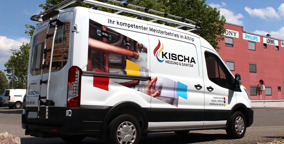 Fahrzeugfolierung für Firma Kischa in Altrip bei Firma Baist GmbH in Ludwigshafen