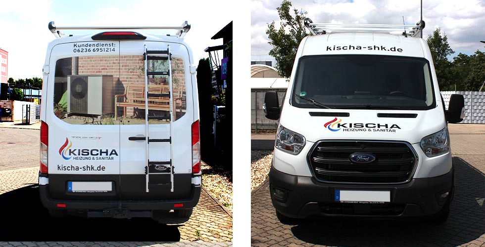 Fahrzeugfolierung für Firma Kischa in Altrip bei Firma Baist GmbH in Ludwigshafen