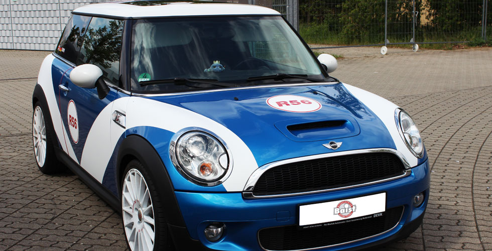 Mini Cooper Autobeschriftung bei Firma Baist GmbH in Ludwigshafen