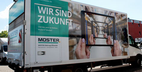 Flottenbeschriftung für die Firma Moster in Ludwigshafen