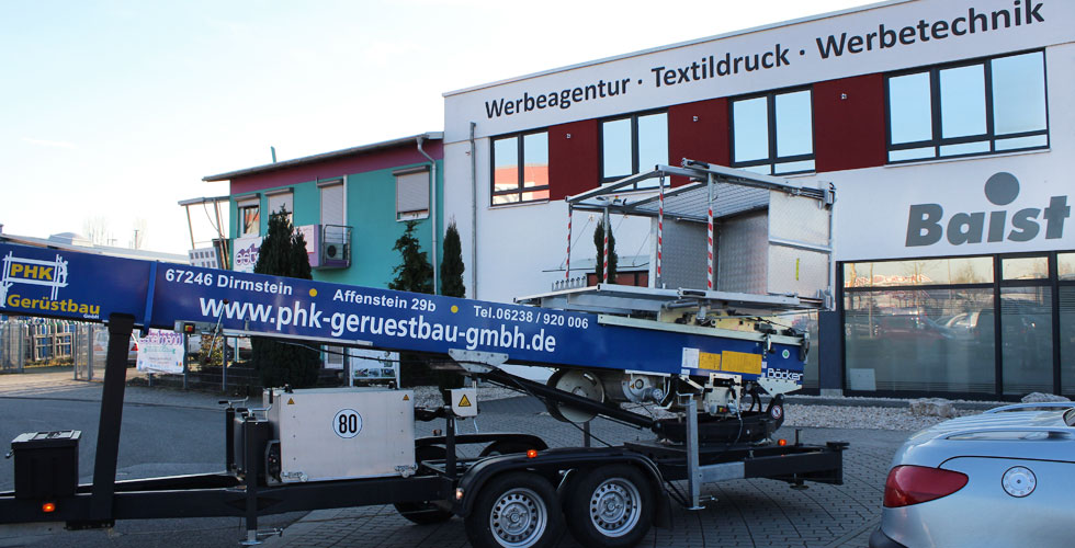 PHK Gerüstbau GmbH Fahrzeugbeschriftung