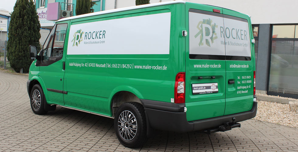 Fahrzeugbeschriftung für Rocker Maler und Stuckateure GmbH, Neustadt