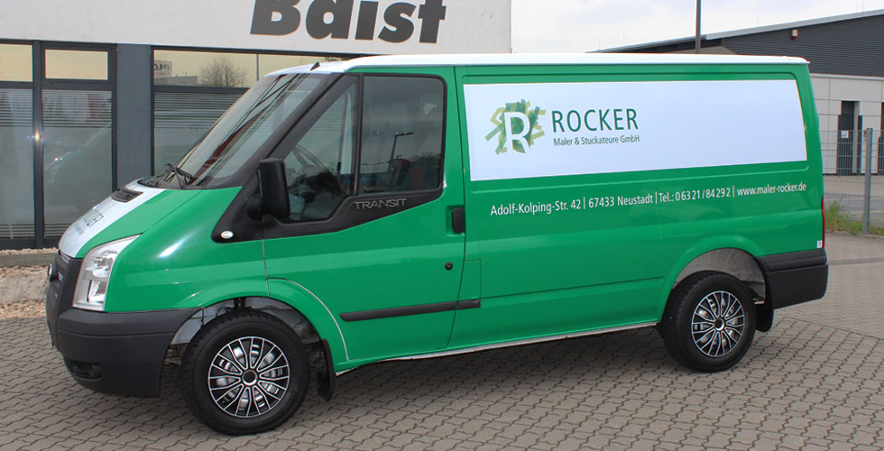 Fahrzeugbeschriftung für Rocker Maler und Stuckateure GmbH, Neustadt