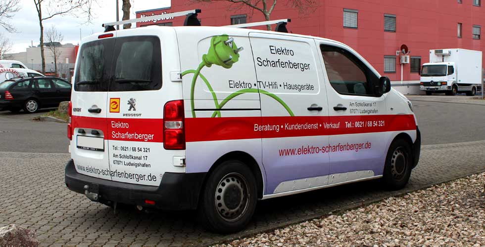 Elektro Scharfenberge Fahrzeugbeschriftung