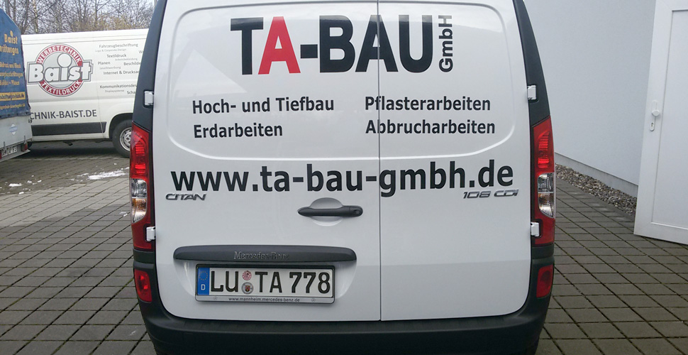 TA-Bau GmbH Fahrzeugbeschriftung