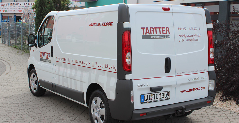 >TARTTER Elektroanlagen GmbH Fahrzeugbeschriftung