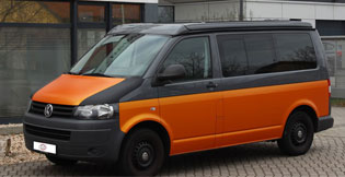 VW Transporter Teilfolierung