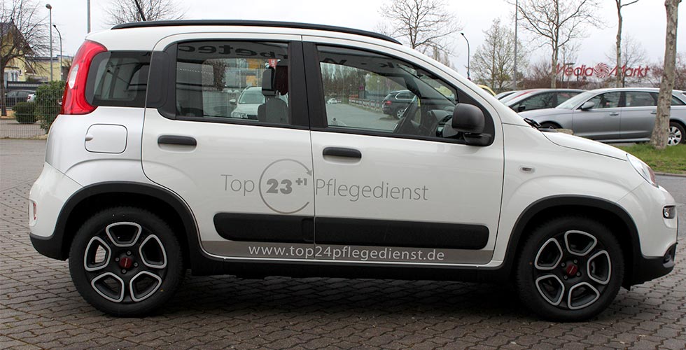 Fahrzeugbeschriftung für Pflegedienst Top24 Pflegedienst in Mannheim bei Firma Baist GmbH in Ludwigshafen
