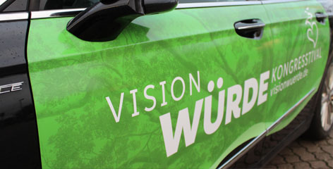 Autobeschriftung in Ludwigshafen für Vision Würde in Weisenheim am Berg