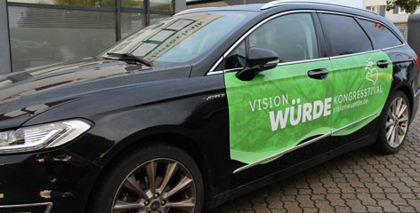 Autobeschriftung in Ludwigshafen für Vision Würde in Weisenheim am Berg