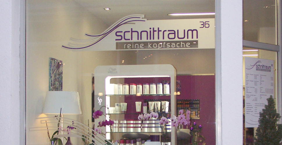 Fensterbeschriftung Schnittraum 36