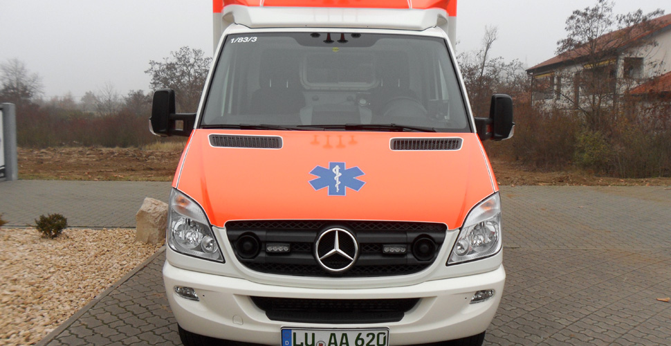 Fahrzeugbeschriftung BASF Rettungsdienst