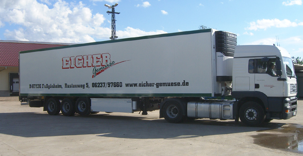 Eicher Gemüse Fahrzeugbeschriftung