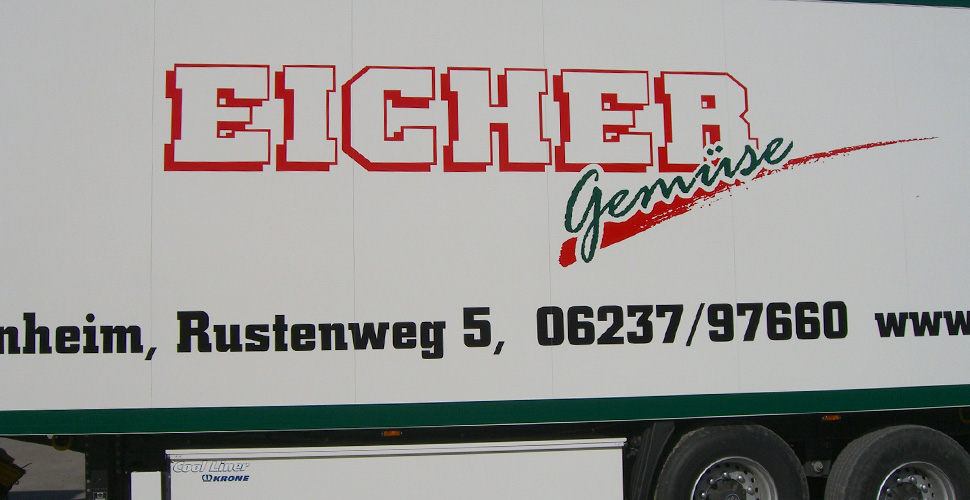 Eicher Gemüse Fahrzeugbeschriftung