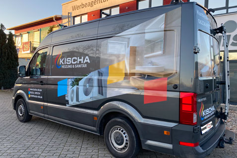 Eindrucksvolle Fahrzeugbeklebung der Firma Kischa 